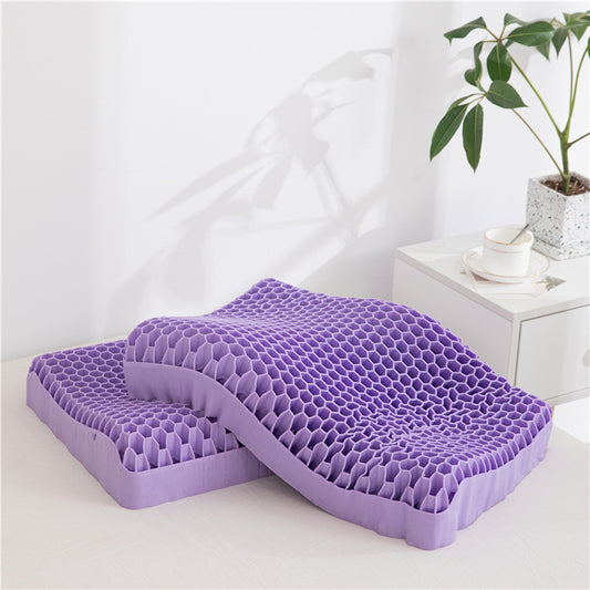 "Revolutionize Your Sleep: 3D TPE Honeycomb Orthopedic Pillow with Cooling Cover - Ultimate Neck Massage Bed Pillow for Shoulder Pain Relief and Pressure-Free, Cooling Sleep Experience!"
